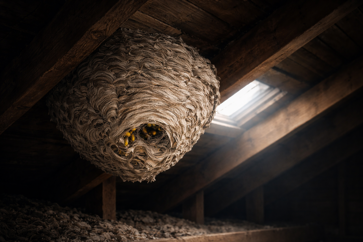 Usuwanie gniazd os i szerszeni z trudno dostępnych miejsc